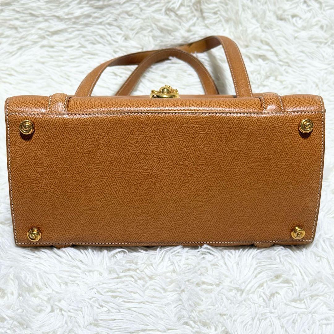 MORABITO モラビト ハンドバッグ レザー ブラウン ゴールド金具 — image 5