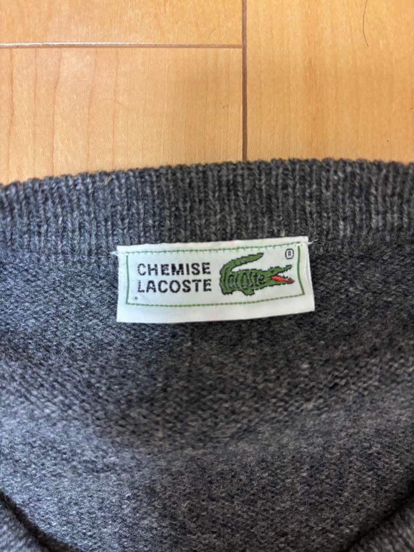 CHEMISE LACOSTE クルーネック ニット セーター グレー — image 3