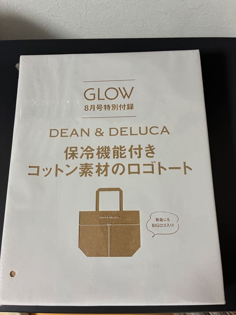 glow付録　DEAN＆DELUCA保冷機能付きコットン素材のロゴトート — image 2