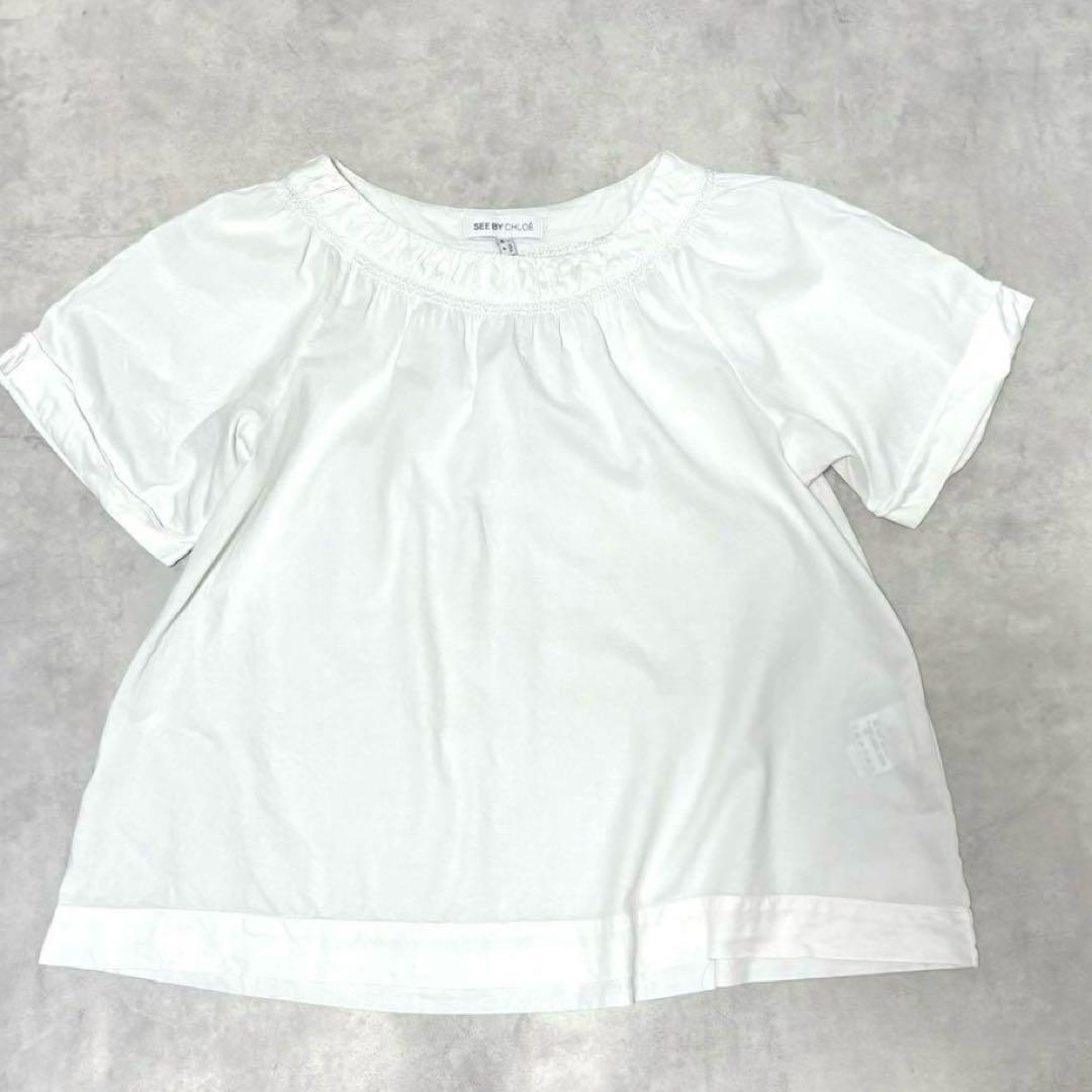 シーバイクロエ SEE BY CHLOE 100%コットン白ブラウス　洗える — image 2