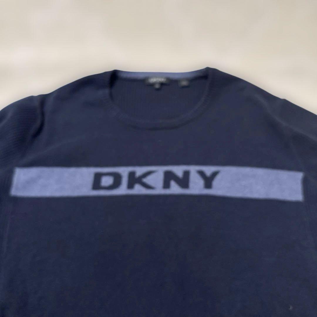 DKNY ネイビー ロゴ入りセーター XXL — image 5