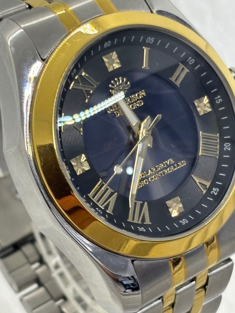 稼働J.HARRISON ダイヤモンドJH-096 ソーラー電波時計 本体 — image 4