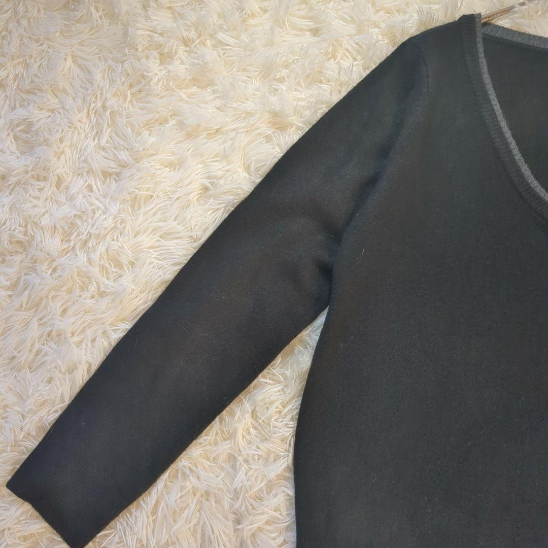 美品 LOUNGE AND A MUSIC (M) 薄手長袖ニット セーター 黒 — image 3