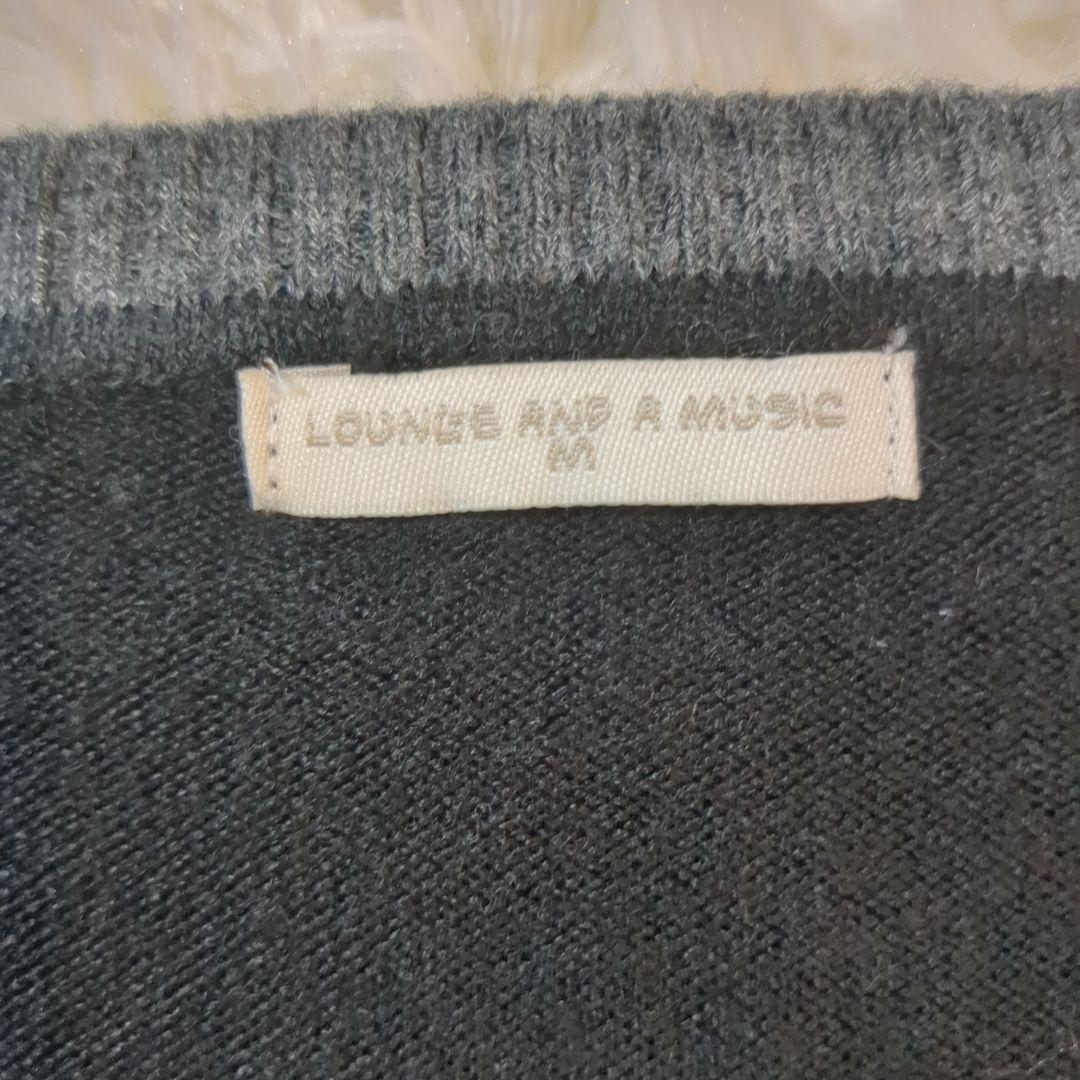 美品 LOUNGE AND A MUSIC (M) 薄手長袖ニット セーター 黒 — image 5