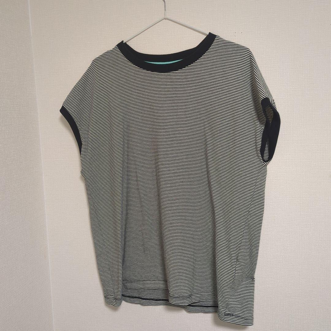 ニコアンド　ボーダー柄 半袖Tシャツ クルーネック — image 2