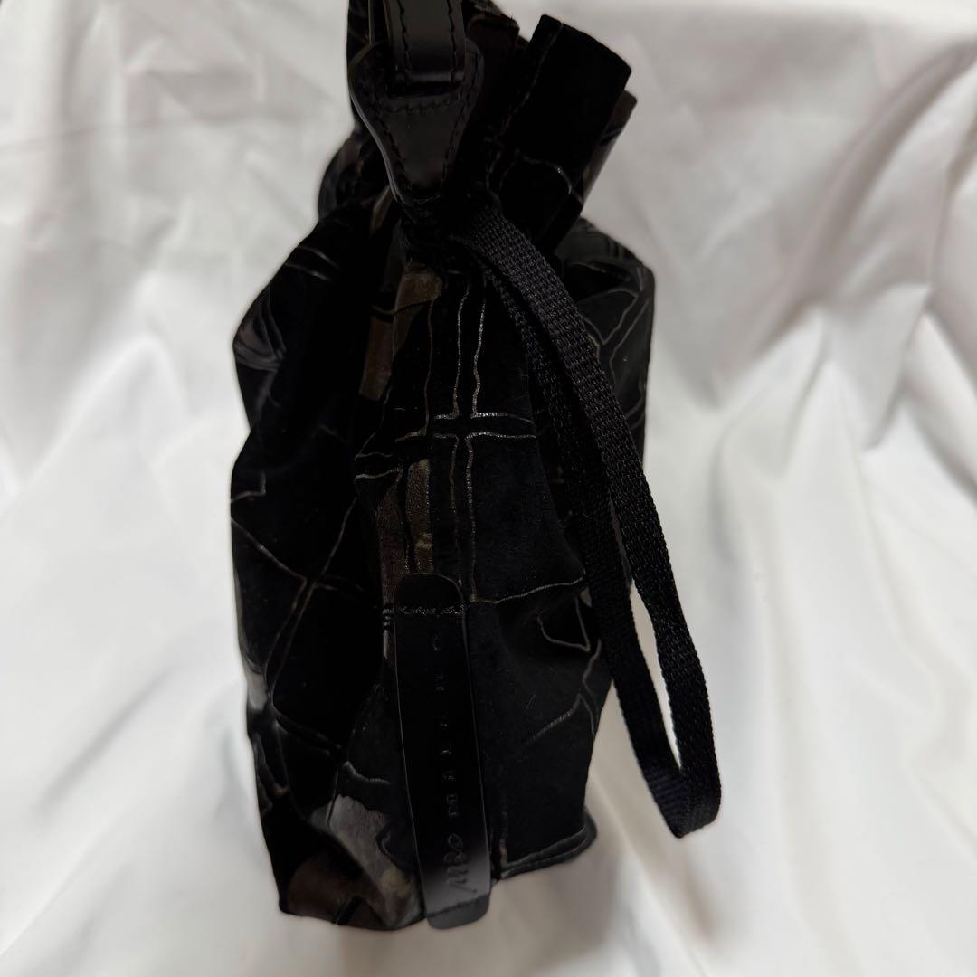 【美品✨️】ミオミラノ バック 巾着型 ハンドバッグ ブラック — image 4