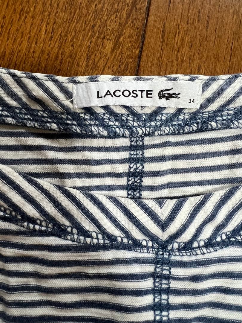 LACOSTE ラコステ ボーダー 長袖カットソー サイズ34 — image 3