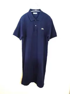 LACOSTE ラコステ鹿の子ポロワンピース　ネイビー　34サイズ — image 1