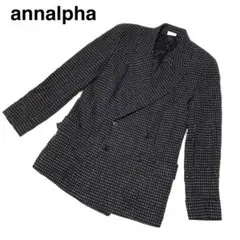 annalpha✨ユニセックス　テーラードジャケット　ドット柄　黒　ブラック　M — image 1