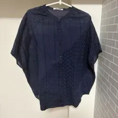 BOYS' ROOM ネイビー 半袖 ブラウス — image 1