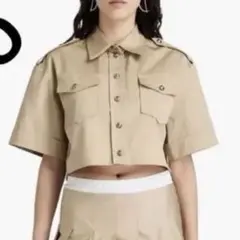美品❗️ SANDROサンドロ　インディアナ・クロップドシャツM — image 1