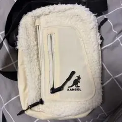 KANGOL カンゴール ボア ショルダーバッグ アイボリー — image 1