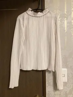 Rafnaf プリーツ ハイネック　フリルネック　トップス　カットソー — image 1