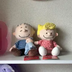 ナカジマコーポレーション　PEANUTS ライナス　サリー　ぬいぐるみ — image 1
