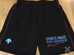 超美品送料込DESCENTE スポーツパンツ バレー短パン練習着ブラック S黒 — image 1