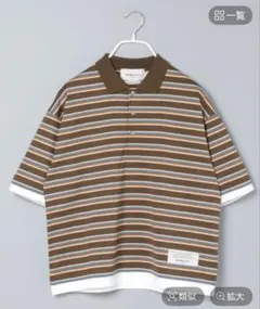 週末限定価格【niko and...】ボーダー ポロシャツ 半袖 — image 1