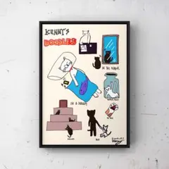 ★A4フレーム付き★オリジナル アートポスター DOODLES CATS 猫 — image 1