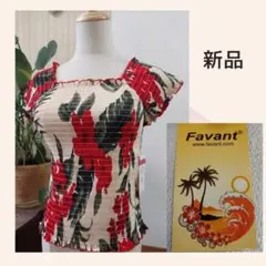 新品 Favant フラワープリントシャーリングカットソー — image 1