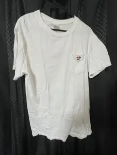 【USA製】NOAH ノア フラワー刺繍 ポケット Tシャツ M ホワイト 白 — image 1