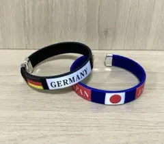 サッカーワールドカップ　応援バングル　ブレスレット　ユニセックス　日本＆ドイツ — image 1