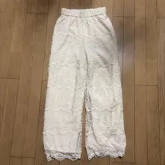 【新品】FRIFUL レース ワイドパンツ アイボリー S — image 1