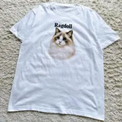 Ragdoll ラグドール 猫 キャット アニマル Tシャツ 白T — image 1