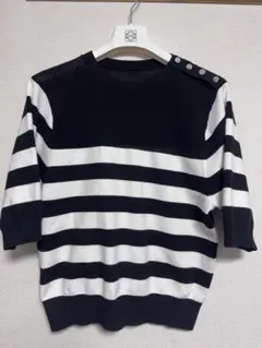 ルルウィルビー♡ボーダー半袖ニット — image 1