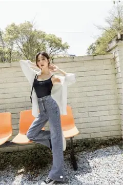【最安値✨】SEOULMATE ソウルメイト　裾スリットデニム　デニム — image 1