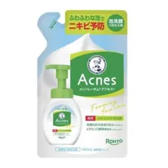 即納★ メンソレータム アクネス 薬用ふわふわな泡洗顔 つめかえ 140ml — image 1
