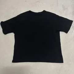 シンプル ブラック 半袖Tシャツ　短丈 — image 1