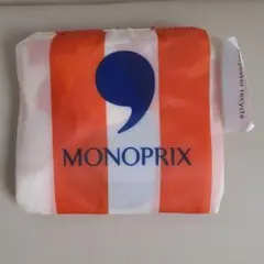 MONOPRIX エコバッグ 折りたたみ式 ストライプ柄 — image 1