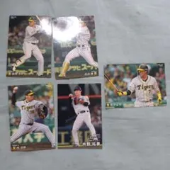 カルビー 阪神タイガース プロ野球チップスカード 5枚セット — image 1