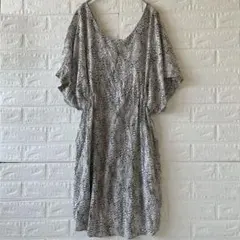 ニンフ Numph チュニック ワンピース 総柄 モノトーン M 38 — image 1