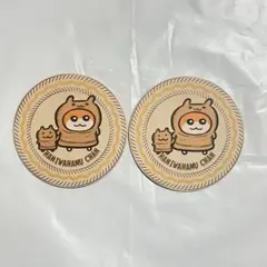 コースター 2枚セット　はにわハムちゃん　文房具カフェ — image 1
