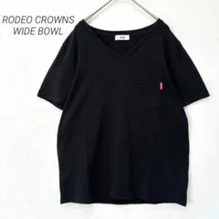 ロデオクラウンズワイドボウルTシャツMサイズVネックプリントUSAロゴ0460 — image 1