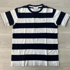 ラコステ LACOSTE ボーダーTシャツ ネイビー ホワイト　鹿の子綿100% — image 1
