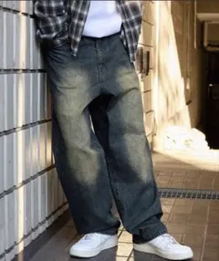 ヴィンテージ ワイドデニムパンツ — image 1