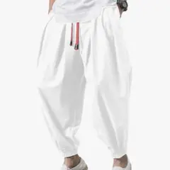 Butrends メンズ サルエルパンツ ホワイト — image 1