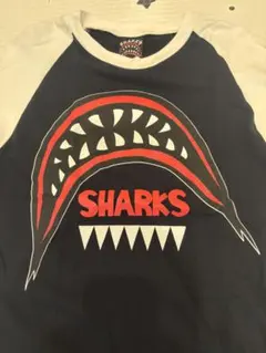 PUNK DRUNKERS SHARKS ラグラン 七分袖 Tシャツ M — image 1