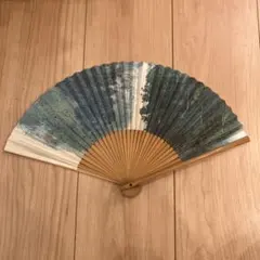 風景画扇子 竹製 扇形 — image 1
