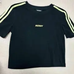NERDY ブラック 半袖Tシャツ クロップドTシャツ — image 1