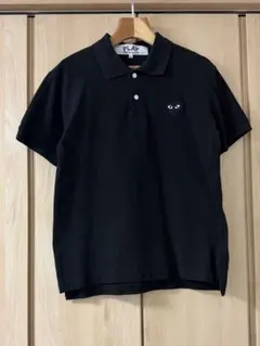 【M】PLAY COMME des GARÇONS ポロシャツ 黒ハート　日本製 — image 1
