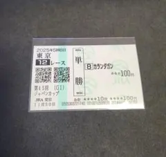カランダガン　ジャパンカップ　単勝馬券 — image 1