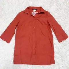 MaxMara WEEKEND LINE リネン100％ シャツ オレンジ 薄手 — image 1