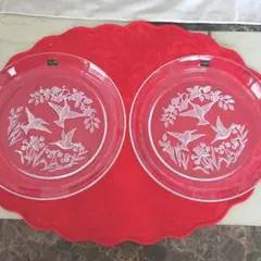 31.お値下げHOYA crystal 素敵な 鳥レリーフ皿 2枚セット — image 1