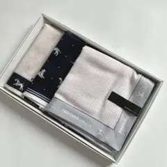 【新品】renoma PARIS ハンカチ 3枚セット ドッグ柄　箱入り — image 1