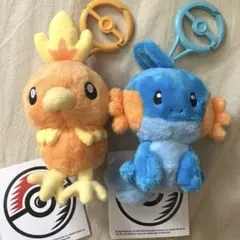【タグ付き】ポケモン カラビナ付きマスコット アチャモ ミズゴロウ 2点セット — image 1
