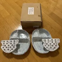 【新品未使用】萬古焼涼味皿 2枚組 千賀陶器 — image 1