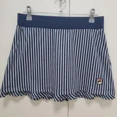 FILA ネイビー ストライプ テニススカート L — image 1