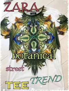 ♦️ストリート系♦️ZARA Tシャツ　花柄　総柄　ボタニカル　希少　トレンド — image 1